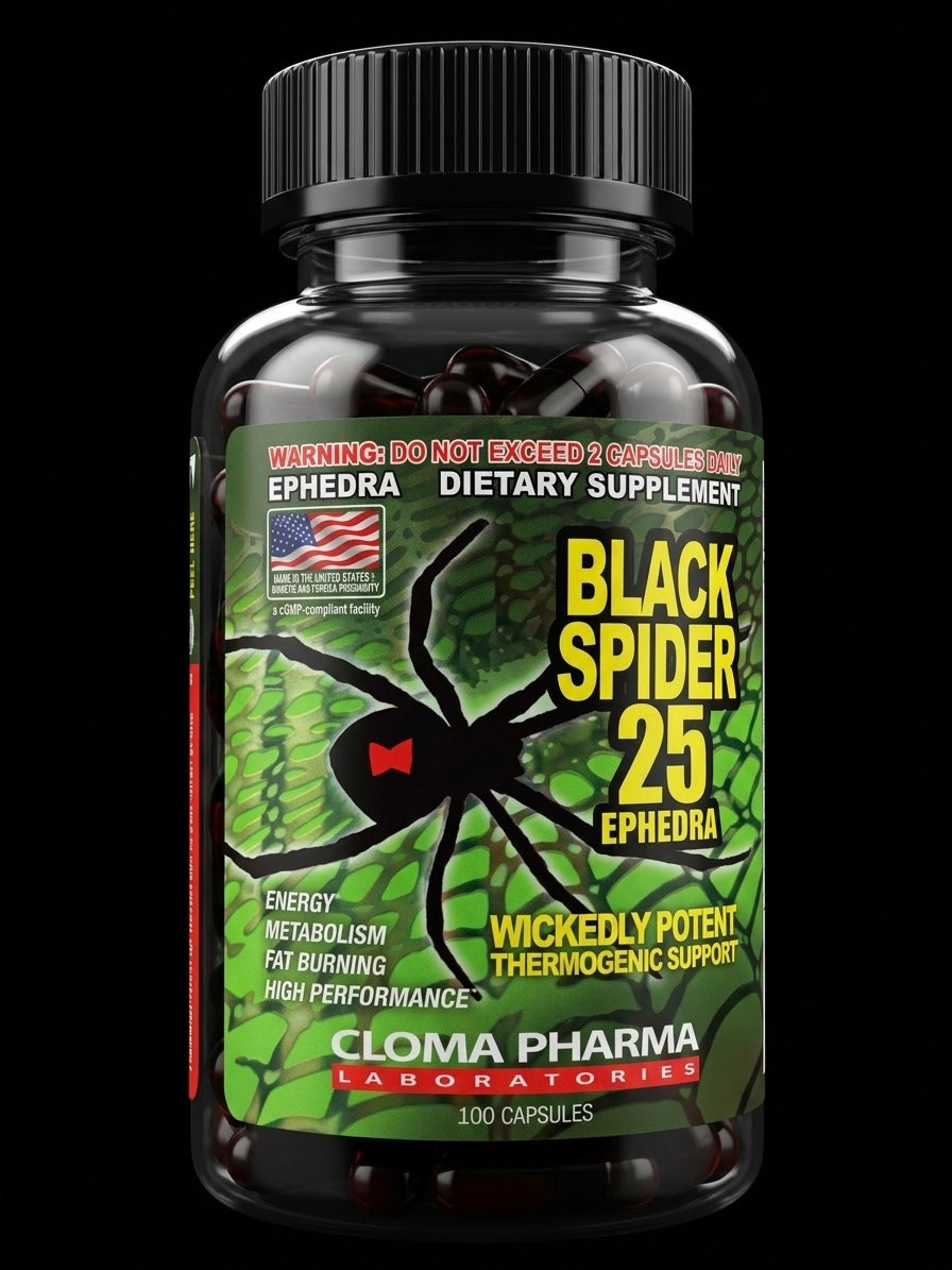 Cloma Pharma Black Spider 25
Ephedra-100Serv.-100Caps.