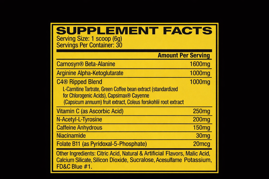 Cellucor C4 Ripped ID SERIES-
30Serv.-Icy Blue Razz-Fruit Punch-Topical Punch.