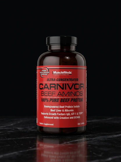 MuscleMeds Bioengineered Carnivor
Beef Aminos-100Serv.-300Tabs.