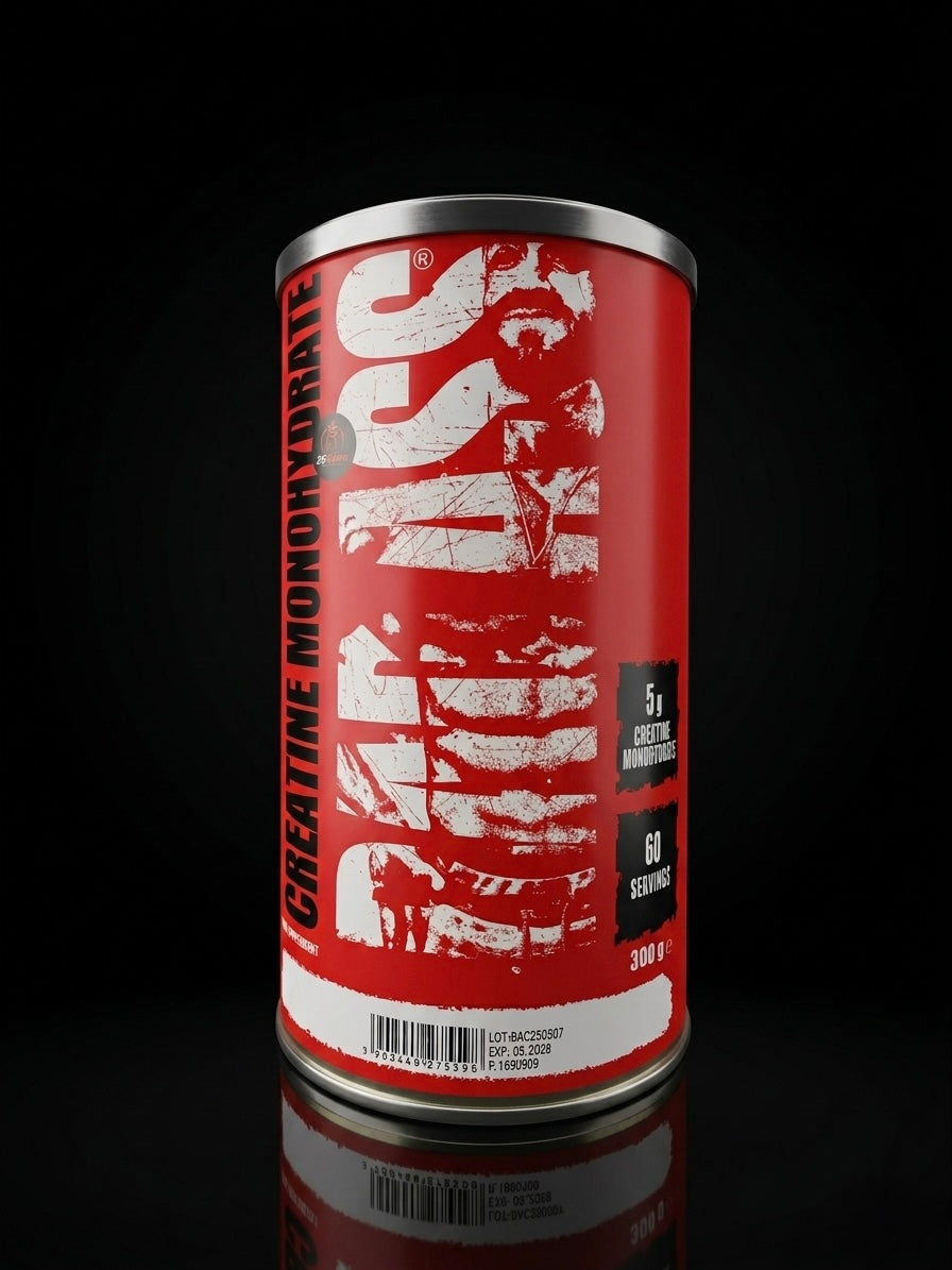BadAss Creatine Monohydrate-300g-60Serv.