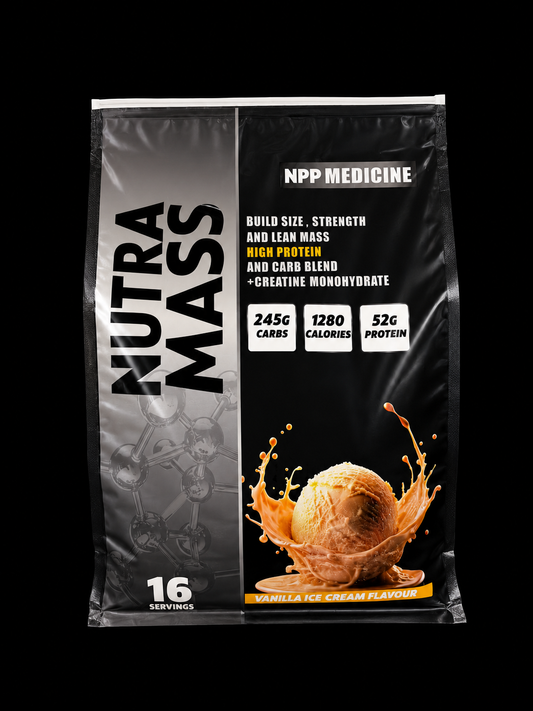 Npp-Mass Gainer-5kg-16 Serving-64 Scoop-chocolate flavor-vanilla flavor